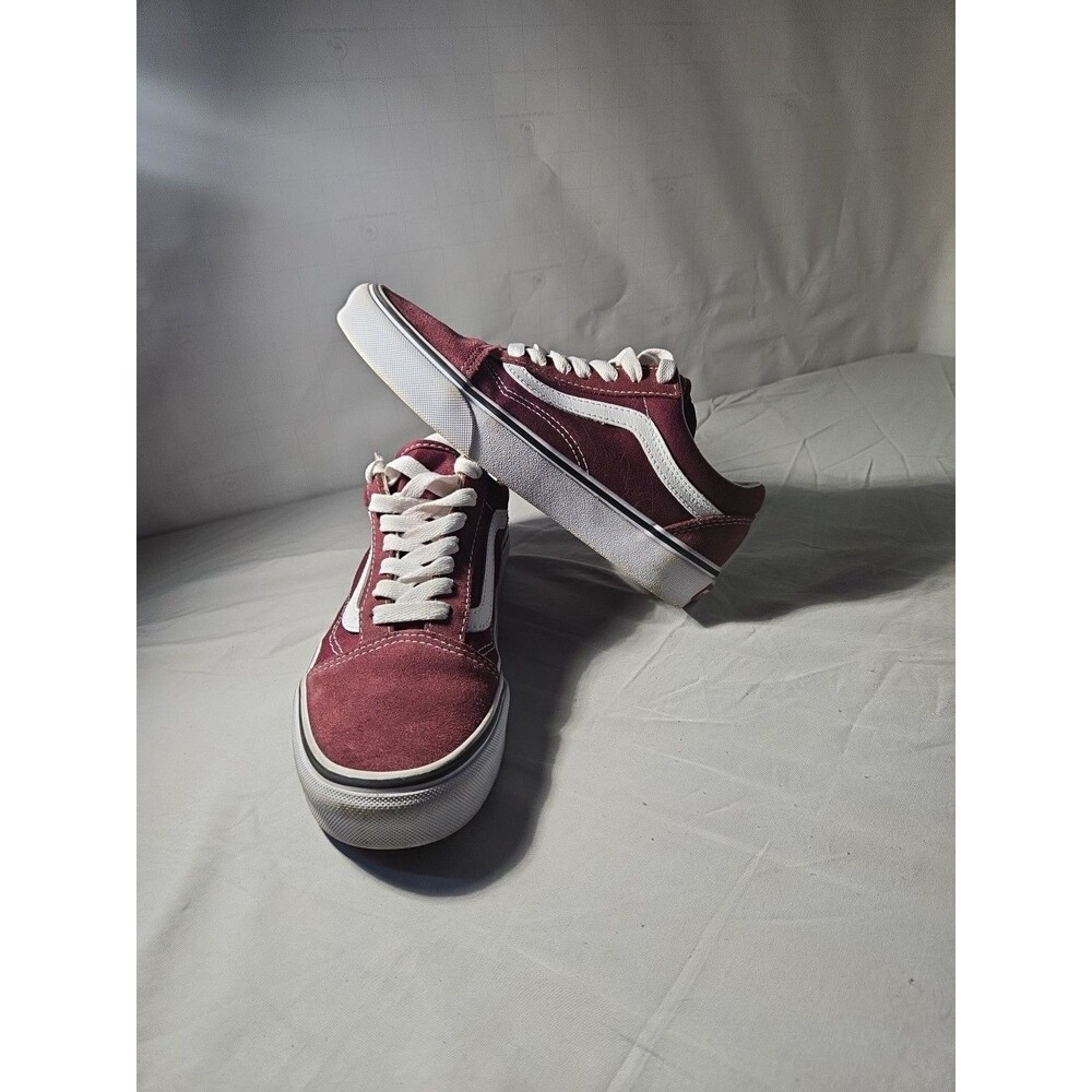 Vans Off The WALL Burgundy Suede Skate Shoes Unisex M 4 W 5.5